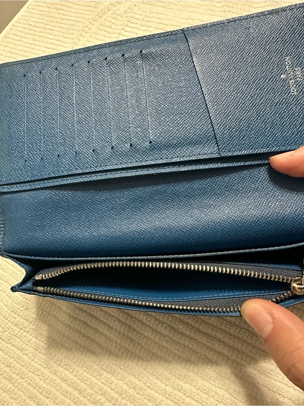 Louis Vuitton Deep Navy Epi Leather Long Wallet